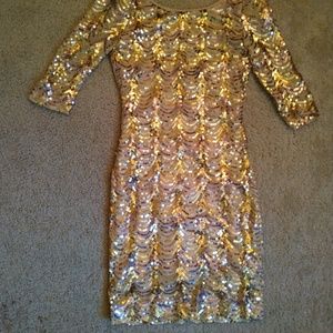 Gold Sequined Dress